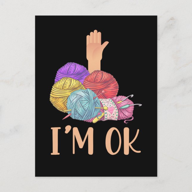 Crafting Crochet süchtig Mutter Tante Yarn Lover Postkarte (Vorderseite)