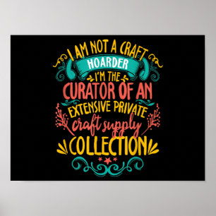 Crafting-Hocker für Materiallieferungen Poster
