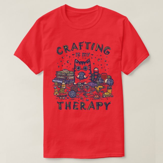 Crafting ist meine Therapie T-Shirt (Design vorne)