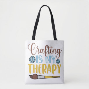 Crafting ist meine Therapie Tasche