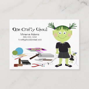 Crafty Girl Ghoul Business Card Visitenkarte