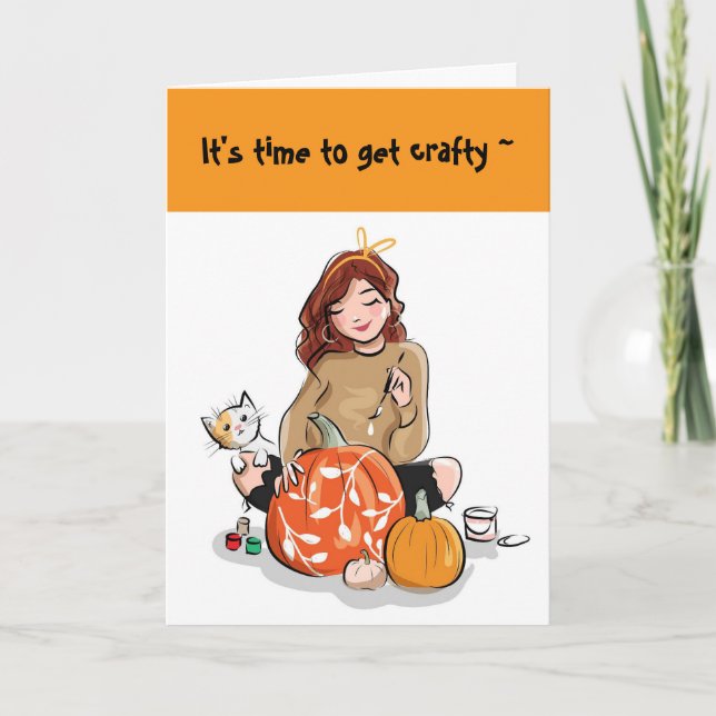 CRAFTY LADY HELLO CARD KARTE (Vorderseite)