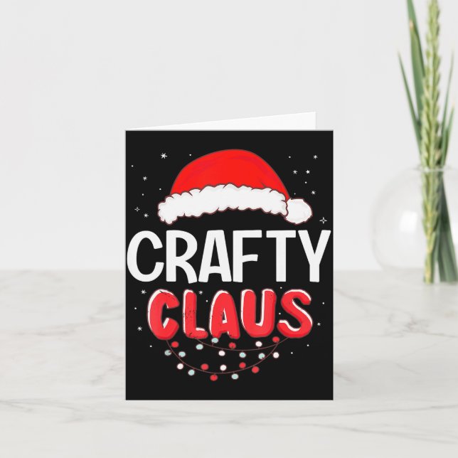 Crafty Santa Claus Christmas Matching Costume  Karte (Vorderseite)
