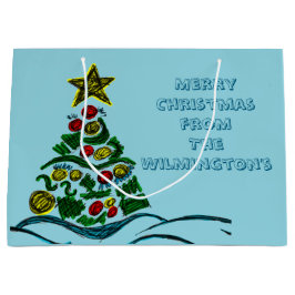 Crafty Tree Christmas Große Geschenktüte