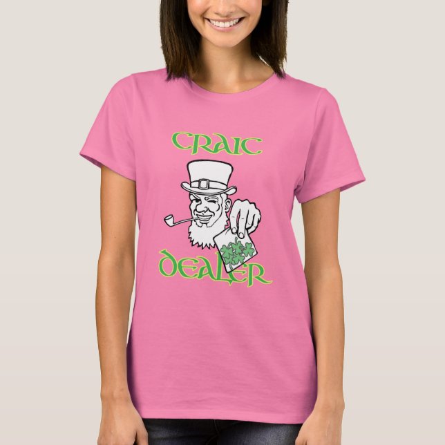 Craic Dealer Ladies Dark TShirt (Devant)