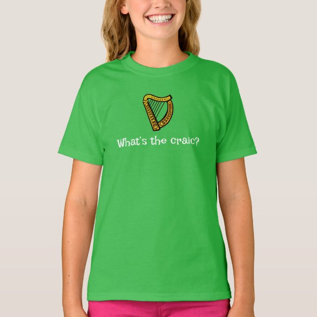 Craic Kid grünes T-Shirt (Vorderseite)