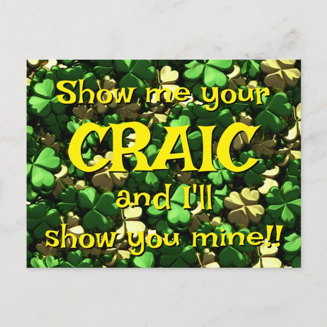 Craic Kleeblatts Postkarte (Vorderseite)
