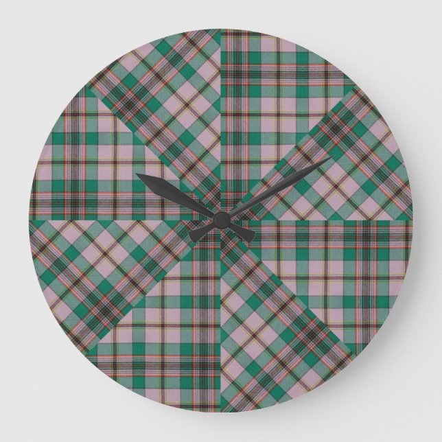 CRAIG ANCIENT TARTAN GROßE WANDUHR (Vorderseite)