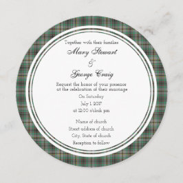 Craig Scottish Wedding Round Einladung