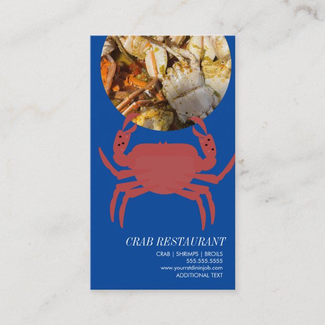 Craig Seafood Broil Restaurant Business Card Visitenkarte (Vorderseite)