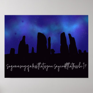 Craigh Na Dun Skye Boat Song Outlander Inspiriert Poster