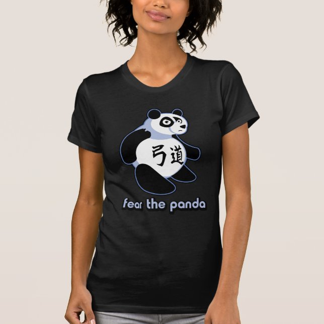 Craignez le T-shirt de dames de panda (Devant)
