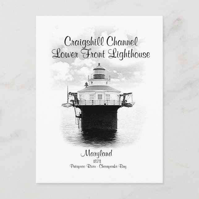CRAIGSHILL CHANNEL LIGHHOUSE - POSTCARD POSTKARTE (Vorderseite)