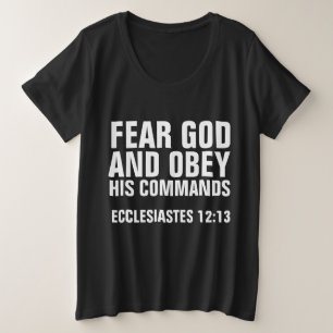 CRAINDRE DIEU ET OBÉIR SES COMMANDES T-shirts