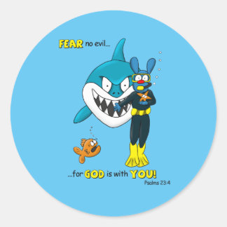 Crainte Pas de requin mal stickers étiquette