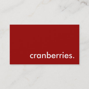 Cranbeeren. Visitenkarte