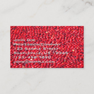 Cranberries Festive Rot Visitenkarte