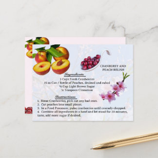 Cranberry and Peach Relish - Rezept Postkarte