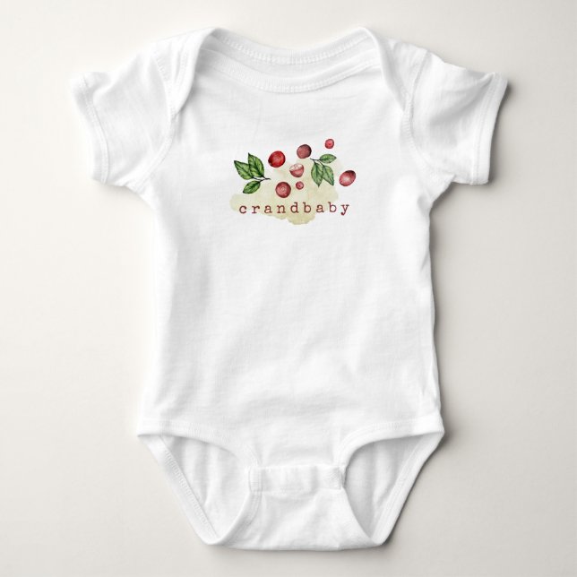 Cranberry Baby Bodysuit Wassercolor Baby Strampler (Vorderseite)