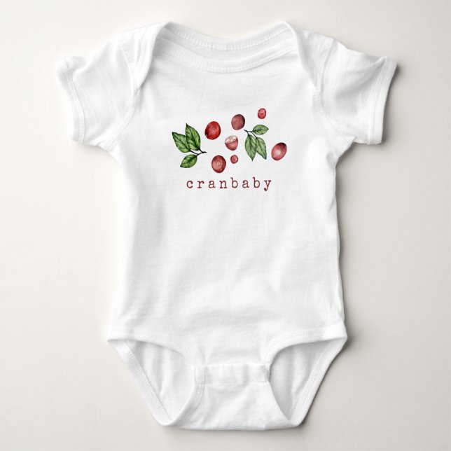 Cranberry Baby Bodysuit Wassercolor Strampler (Vorderseite)
