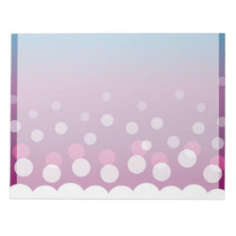 Cranberry-Blue Bubbles Notizblock