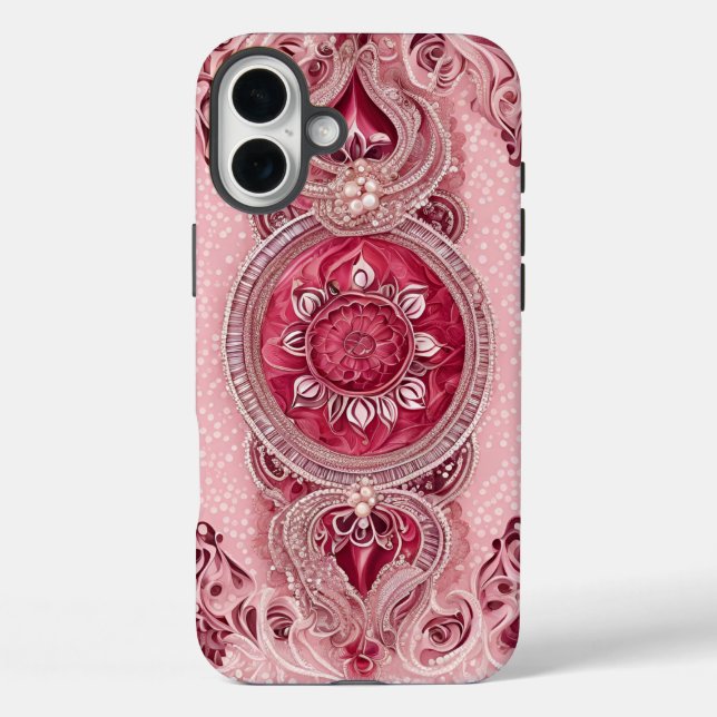 Cranberry Cherry AI Art iPhone 16 Plus Hülle (Rückseite)