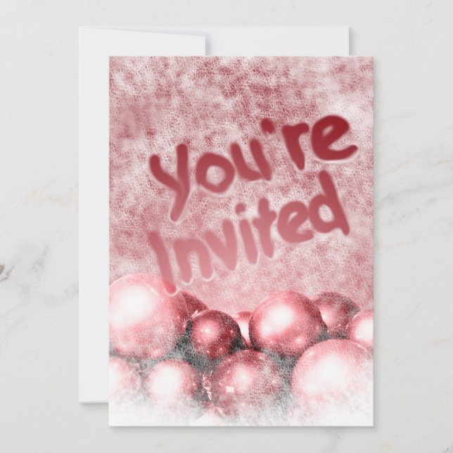 Cranberry Christmas Party Custom Einladungen 2014 (Vorderseite)