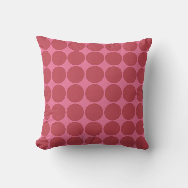Cranberry Circles on Pink MOJO Pillow Kissen (Vorderseite)