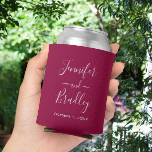 Cranberry Custom Wedding Can Cooler Dosenkühler