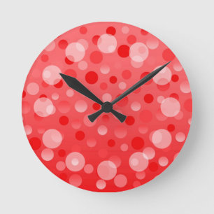 Cranberry Fizz 'Bubbles' horloge ronde