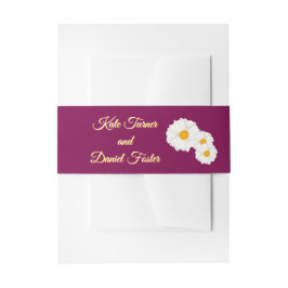 Cranberry Floral Hochzeit Einladungsbanderole