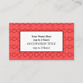 Cranberry Gradient Infinity Hearts Visitenkarte