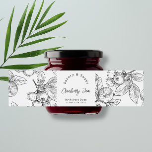 Cranberry-Jam-Wrap-around-Etikett für hausgemachte