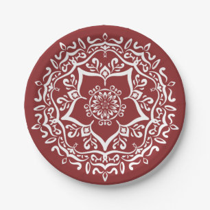 Cranberry Mandala Pappteller