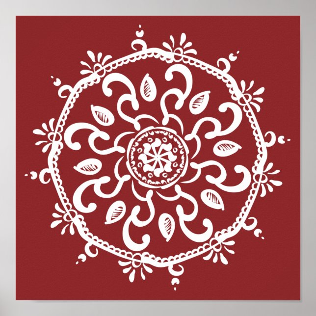Cranberry Mandala Poster (Vorne)