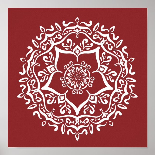 Cranberry Mandala Poster (Vorne)