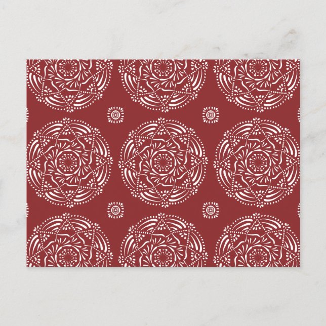 Cranberry Mandala Postkarte (Vorderseite)