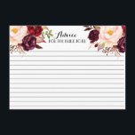 Cranberry, Marsala, Schöne Blumenberater Karten<br><div class="desc">Cranberry,  Marsala Floral Advice Cards</div>