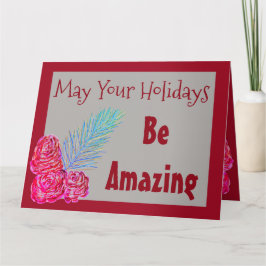 Cranberry Modern Christmas Greeting Card Karte