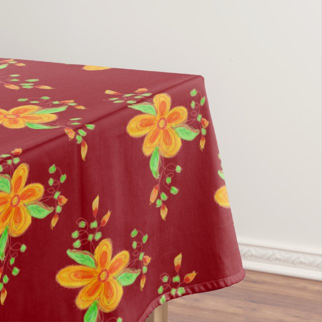 Cranberry Orange Tischdecke (Beispiel)