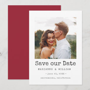 Cranberry QUADRAT Hochzeits-Einladungsvorschau Save The Date