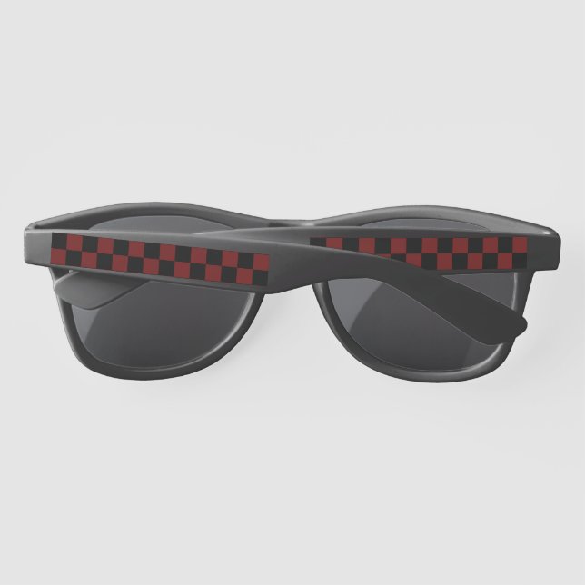 Cranberry Red and Black Checkerboard Pattern (Rückseite)