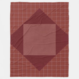CRANBERRY RED FALL KARIERT PATTERN FLEECEDECKE