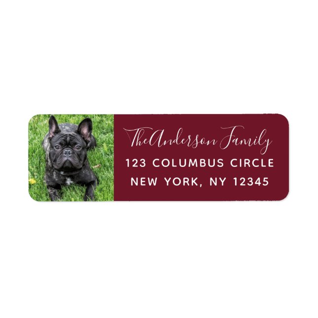 Cranberry Red Family Hund Foto Black Custom (Vorne)