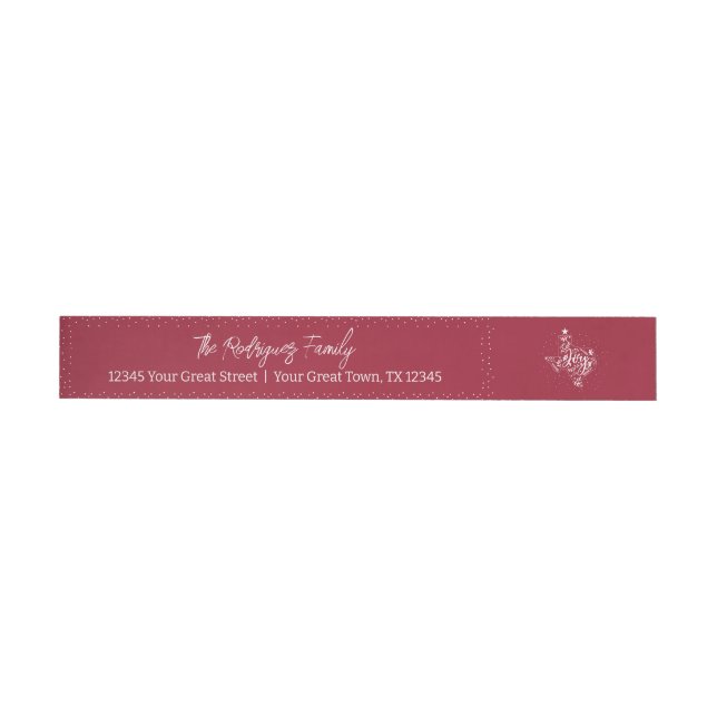 Cranberry Red Joy Holiday Blätter Texas-Form (Person)