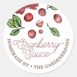 Cranberry Sauce Classic Round Sticker