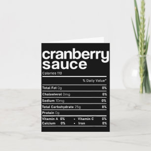 Cranberry-Sauce-Ernährung Lustiges Thanksgiving Ch Karte