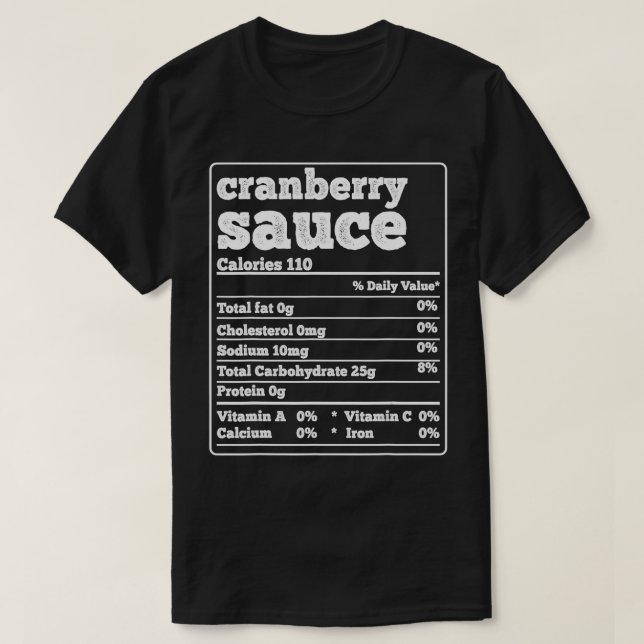 Cranberry Sauce Fakt Ingredients Funny Feinschmeck T-Shirt (Design vorne)