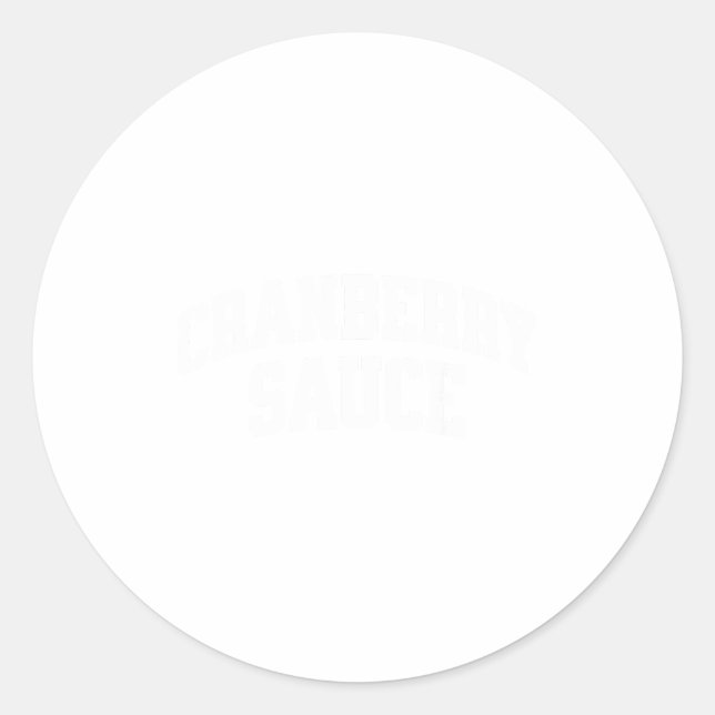 Cranberry Sauce Funny Thanksgiving Food Matching C Runder Aufkleber (Vorderseite)