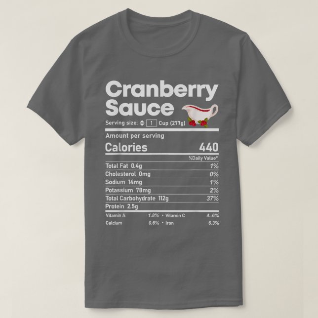 Cranberry Sauce Nutrition Facts Erntedank Chris T-Shirt (Design vorne)